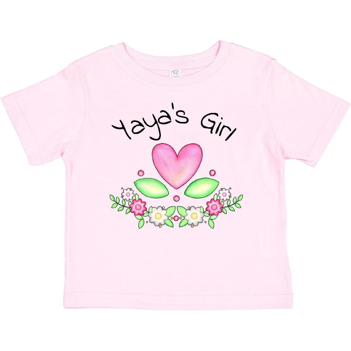 Inktastic Yaya s Girl- Heart Flowers Baby T-Shirt Family Cute Grandma Mimi New 140