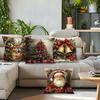 Christmas Reindeer Santa Claus Cushions Pillowcase Polyester Cushion Cover Throw Pillow Sofa Decoration Pillowcover Home Decor