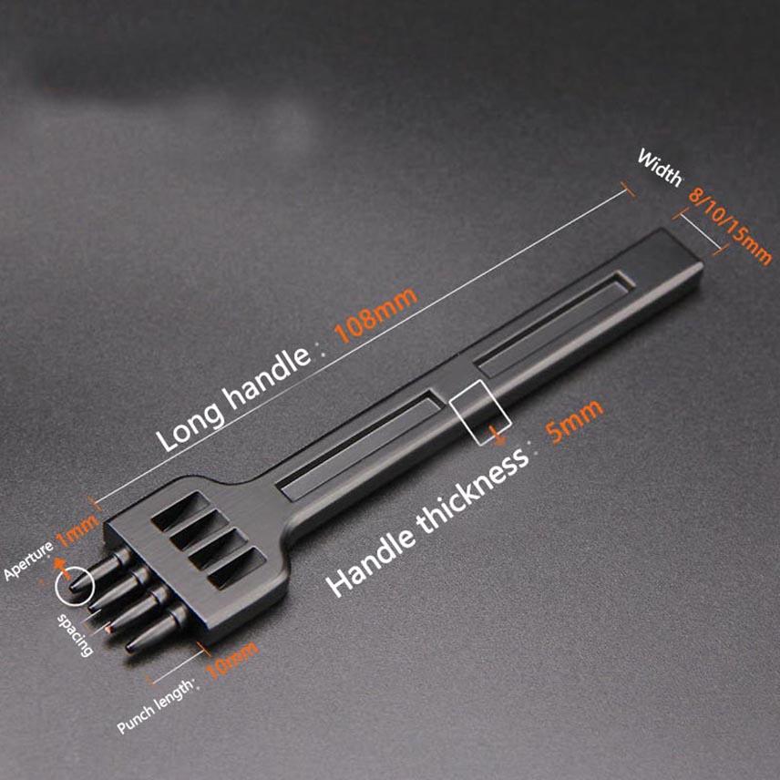 2 4 6 Zinken Lochzange Legierter Stahl Handgefertigte Lederwerkzeuge Lederschneidstanzform Gürtelknopfinstallation Hautschneider
