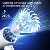 New Mini Fan LED Display USB Powerful 100 Speed Handheld Fan Portable Charging Turbo Small Fan Desktop Small Electric