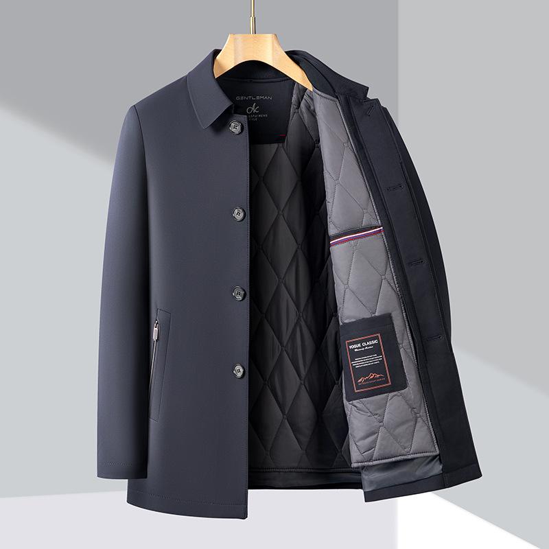 Spring and autumn jackets for middle-aged men with cotton and thickening, winter large size loose casual warm cotton clothes.