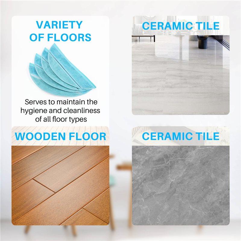 A74E-16Pcs Mop Cloths For Cecotec Conga Ultra 2290 Accessories Robotic Vacuum Cleaner Parts