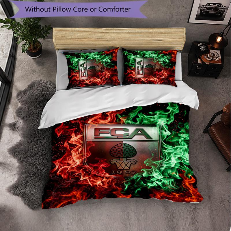 FC Augsburg FC Thema Beddengoed 3-delig Dekbedovertrek Set Decoratief Beddengoed Voor Tienerkamer Huisdecoratie