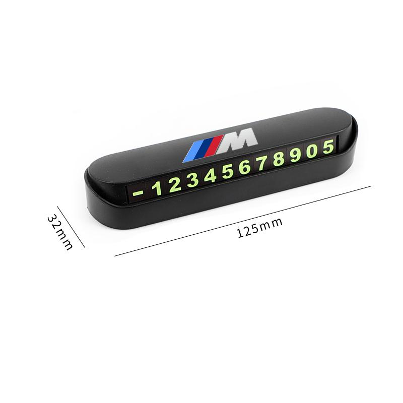 

Car Temporary Stop Sign Parking Card Telephone Number Card Plate For BMW M Power Performance M3 M5 X1 X3 X5