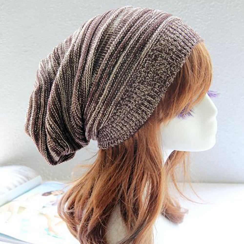 Unisex Winter Knitted Hat Warm Wool Cap Casual Ski Cap  Hip-hop