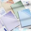 Gradient Multi-Layer Folder A4 Subject Classification Test Paper Folder Transparent L-Shaped Folder 6-Layer Classification File