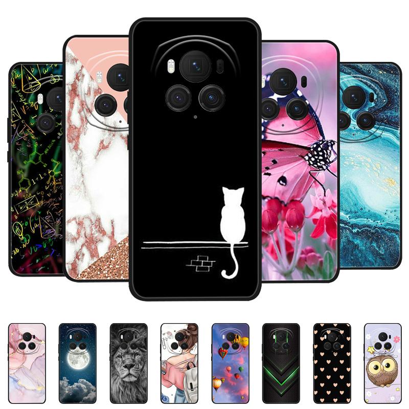 Für Honor Magic6 Pro Hülle Abdeckung Honor Magic6 Silikon Weich Marmor Schwarz Stoßstange Funda Coque für Honor Magic 6 Pro Vollständig Schützend