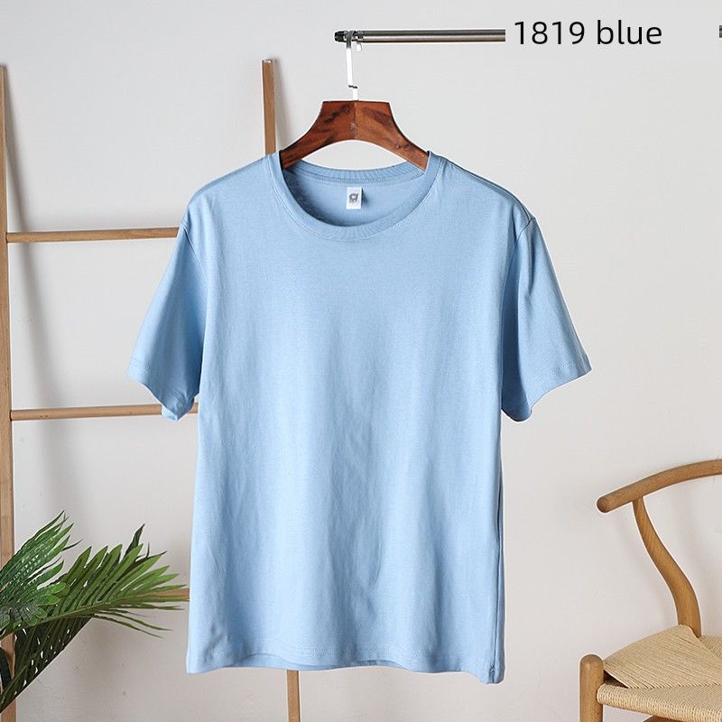 Long-Staple Cotton Foreign Trade Tail Order Men's Casual Short-Sleeved T-shirt