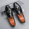 Duże męskie buty skórzane z frędzlami męskie rozmiar 38-46 męskie brytyjskie biznesowe eleganckie jednoprzyszywane mokasyny męskie