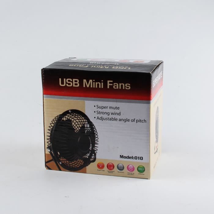 Schwarz USB Metall kleiner Ventilator tragbarer USB Mini Ventilator Sommer kleiner Kühlventilator