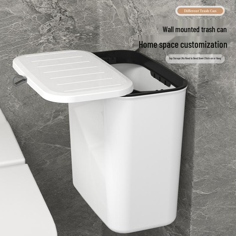 Large Wall-Mounted Kitchen Trash Can for Cabinets - New Model Waste Sorting and Bathroom Storage Bin