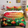 Christmas Ornaments Festive Set Bedding Duvet Cover Set Duvet Cover Pillowcases (1*Duvet Cover 2*Pillowcases, Without Duvet Insert)