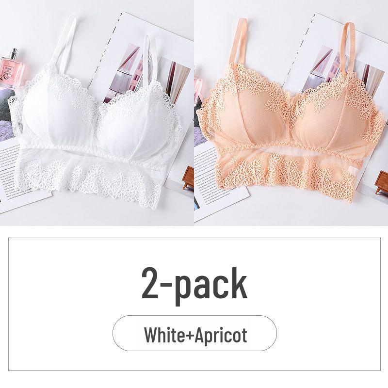 Korean Style Lace Wireless U-Back Camisole Bustier Bra for Women and Students