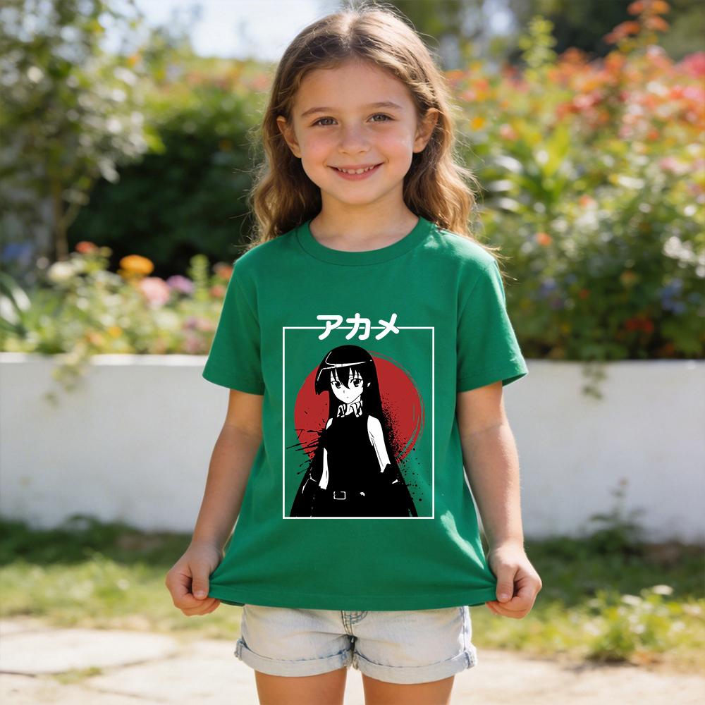 Akame Ga Kill Akame Anime Print Cotton Kids Boys Girls Short Sleeve T Shirt Soft Casual Summer Tee Top