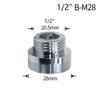 Water Faucet Coupler 1/2 To M16 M18 M20 M22 M24 M28 Thread Connector Conversion Repair Tap Adapter For Bubbler Kitchen Bathroom