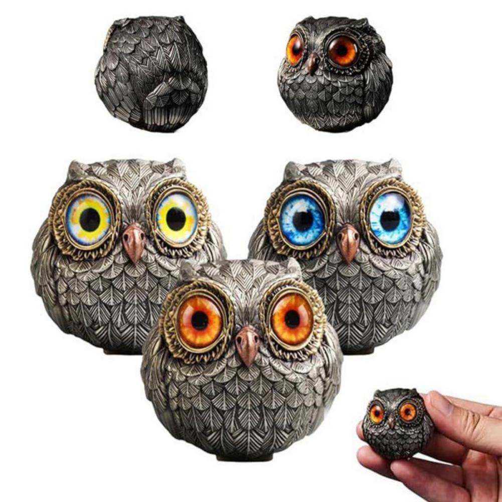Resin Owl Statue Owl Handicraft Ornaments Desk Decoration