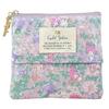Tissue pouch Sanrio character small floral pattern Liberty print mini cosmetic slim compact made Japan (My Melody Melodies Party purple)
