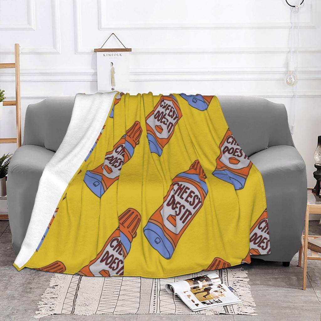 Cheesy Does It Creative Design Light Thin Soft Flannel Blanket The Businesses Realsaintpetty Funny Fan