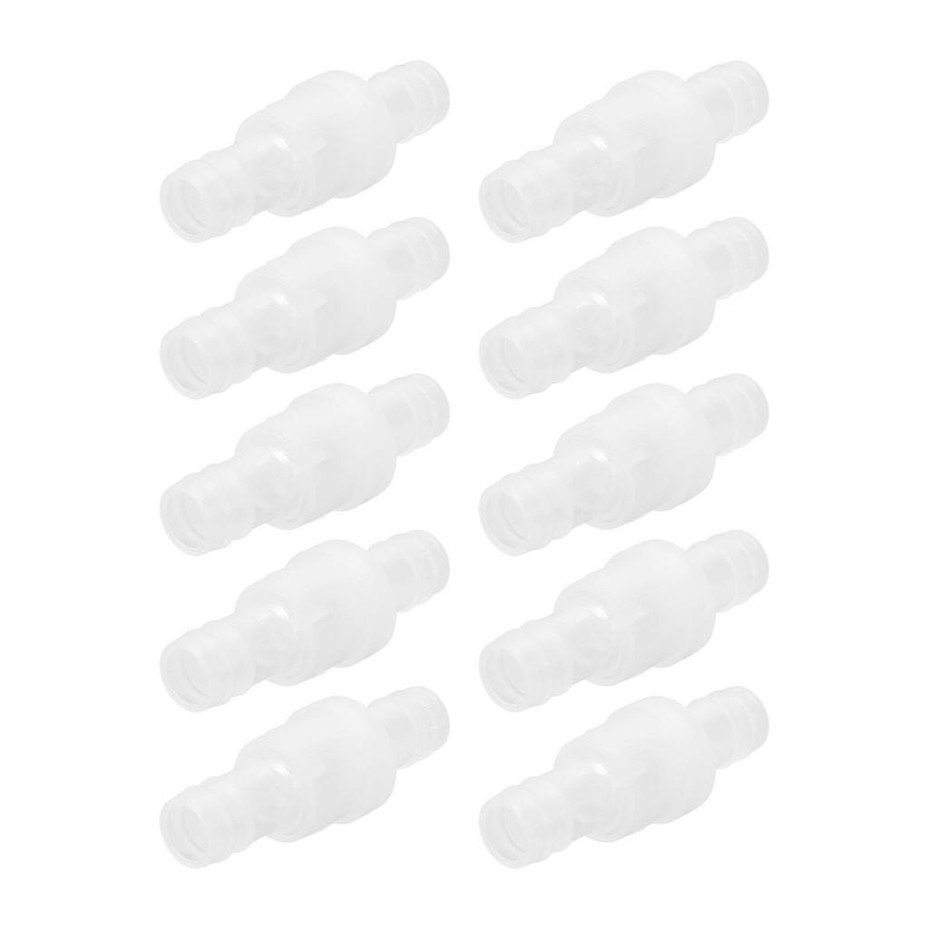 10 ks Jednosměrný zpětný ventil Průsvitný Zastavovač vody Hadicový zpětný ventil s pružinou pro chemický průmysl