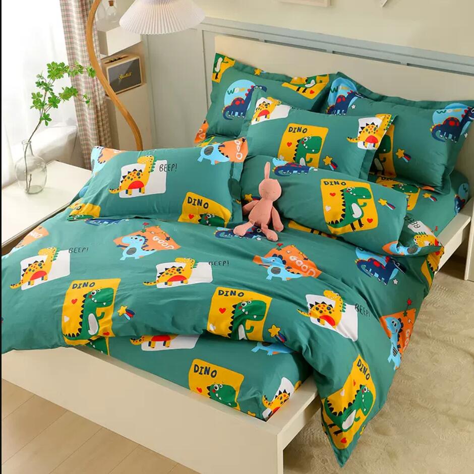 Duvet Cover Set for Double Kids Bed Quilt Cover Comforter Covers with 2pc Pillowcase Pumpkin Rabbit Bedding Set 100% Cotton
