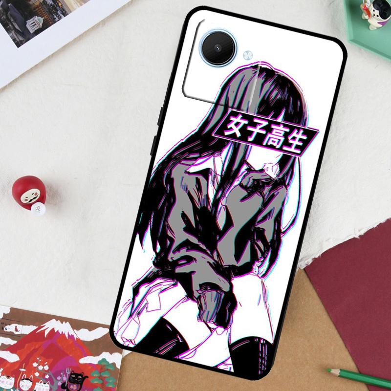 Sad Anime Aesthetic Senpai For Realme 14 Pro Plus 13 10 11 12 GT 6 5 6T GT7 Pro C61 C55 C53 C51 C21Y C25S C67 C75 Case
