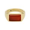 Fossil Men's ALL STACKED UP Red Agate Signet Ring, JF046057109