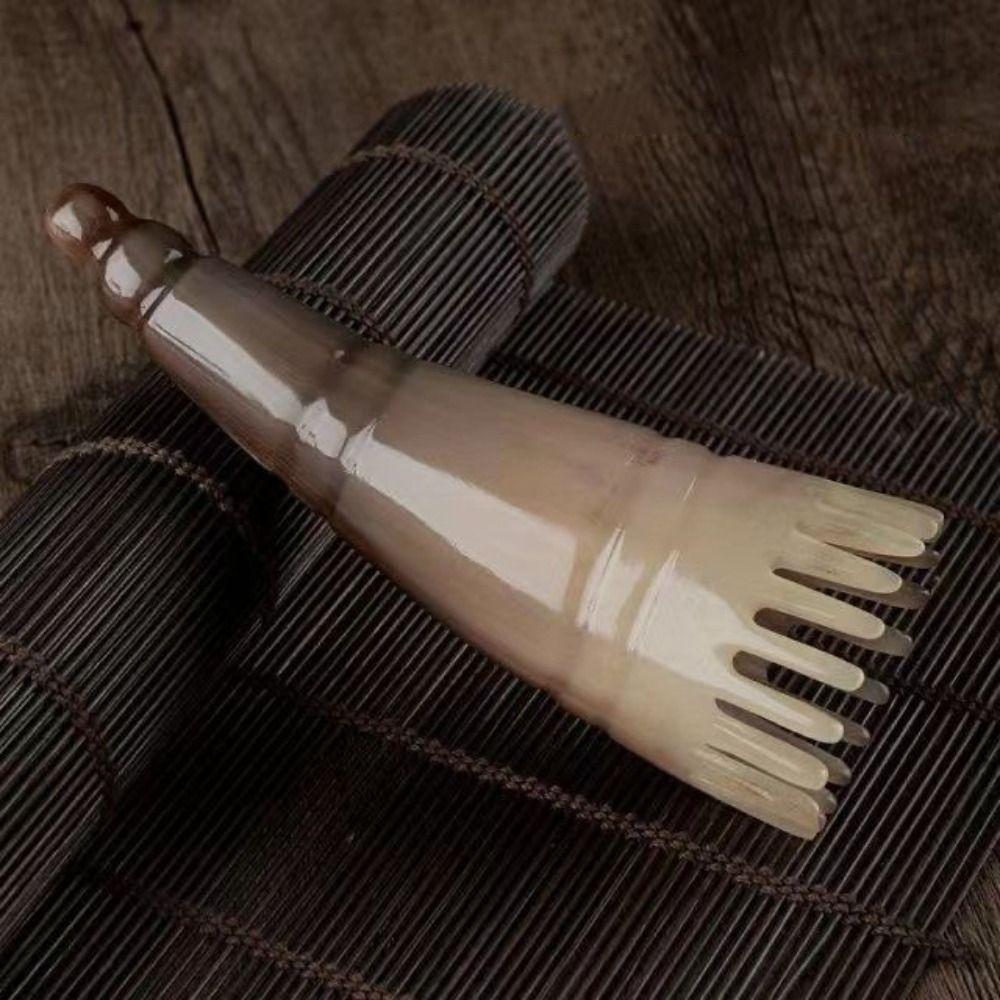 Shampoo Comb Ox Horn Massage Comb Gua Sha Buffalo Horn Meridian Comb  Hair Care Tool