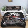 R-racing Graphics Fashion Trendy Print Three-piece Suitable For Kids Or Adults Quilt Cover Pillowcase Bedding Set Birthday