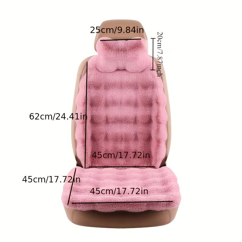 3pcs Winter Car Seat Cushion Set Soft Plush Bubble Fleece Lumbar Support Design Universal Fit for All Car Models