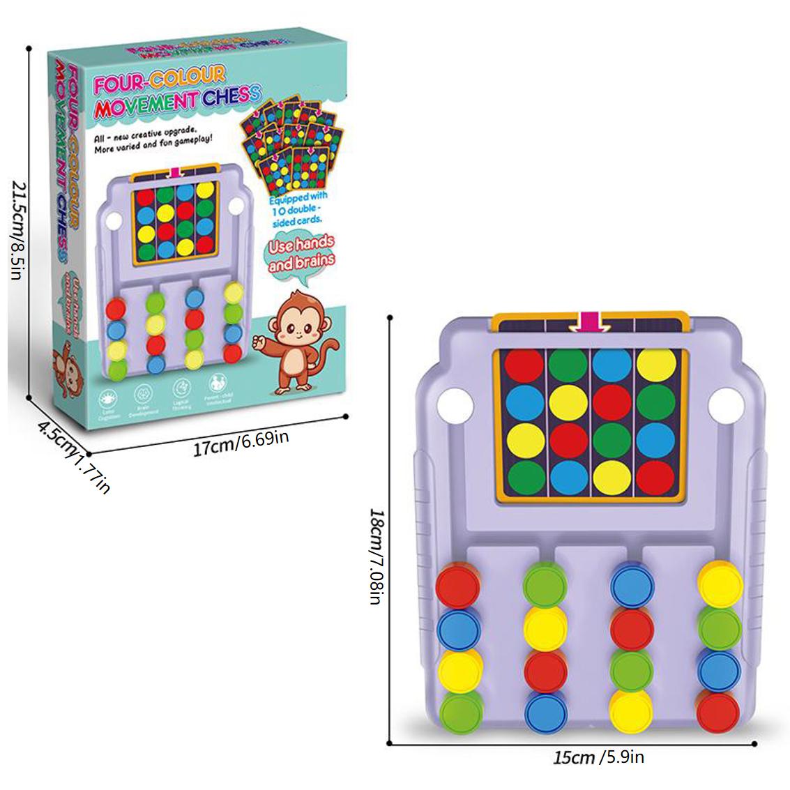 Four-Color Tic-Tac-Toe High-Quality Logic High-Quality Thinking High-Quality Training High-Quality Color High-Quality Recognition High-Quality