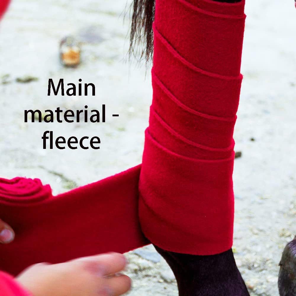 Breathable Polar Fleece Horse Leg Bandage Equestrian Supplies Special Racing Protection Leg Protector for Equine