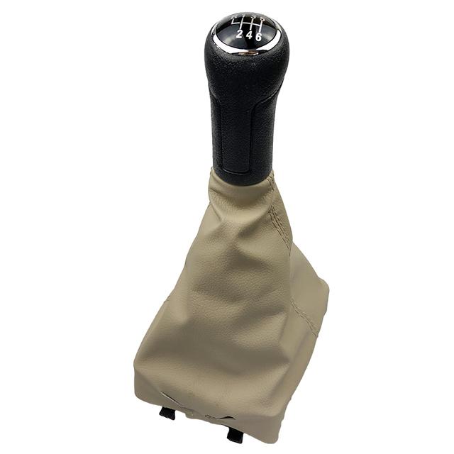 För VW Polo 9N 9N2 2002 2003 2004 2005 2006 2007 2008 2009 2010 Sedan 5/6 Växlad Växelspaksknopp Damask Läder Stövelskydd Fodral