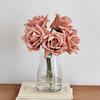 5 Bündel Real Touch Rosenblüten Künstliche Große Blüte Falsche Rose für Zuhause Büro Hochzeitsfeier Dekoration Innenbereich Blumendekorationen Tischmittelstücke