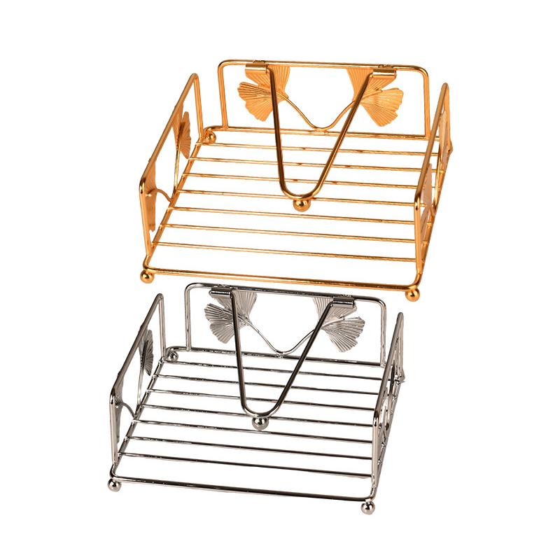 New Rustic Metal Napkin Holder Square Paper Organizer For Kitchen Home Restaurant Cafes - Tabletop Decorative Napkin Holder