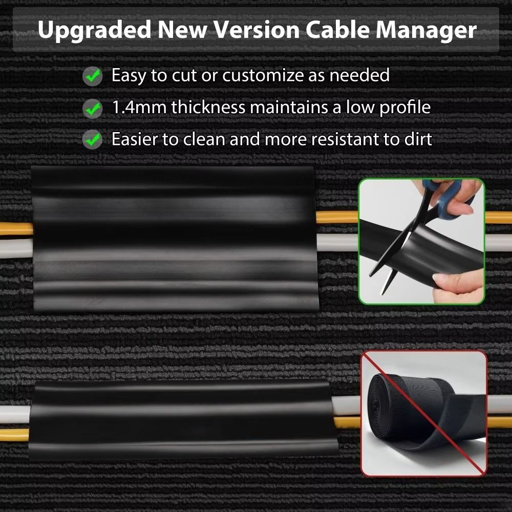 Cable Concealer Soft Rubber Trunking Soft PVC Wire Self-adhesive Wall Cord Cover Sleeve  Cords