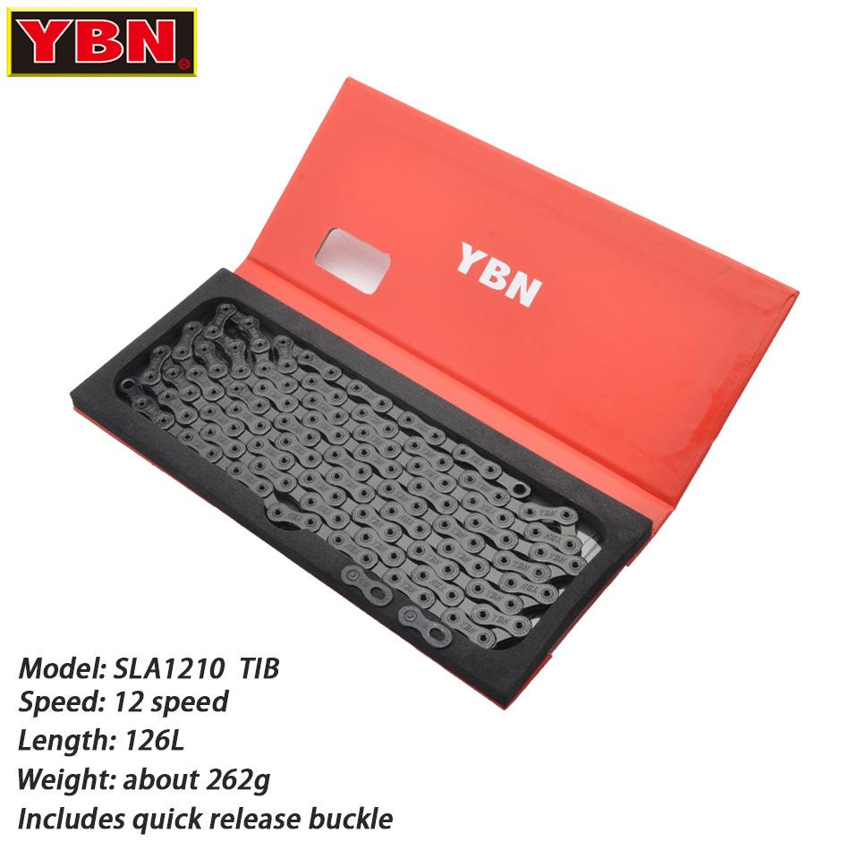 YBN Super Lightweight Steel Bike Chain for 8/9/10/11/12 Speed Road & Mountain Bikes Boxed High Performance