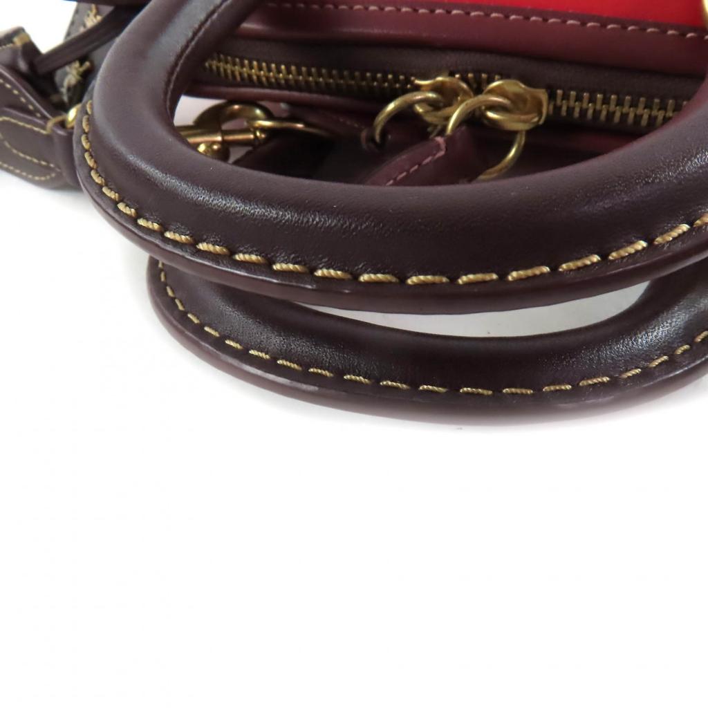 Ausgezeichnete COACH Handtasche Revel Colorblock Tasche Rotes Leder Damen CC412 Gebraucht