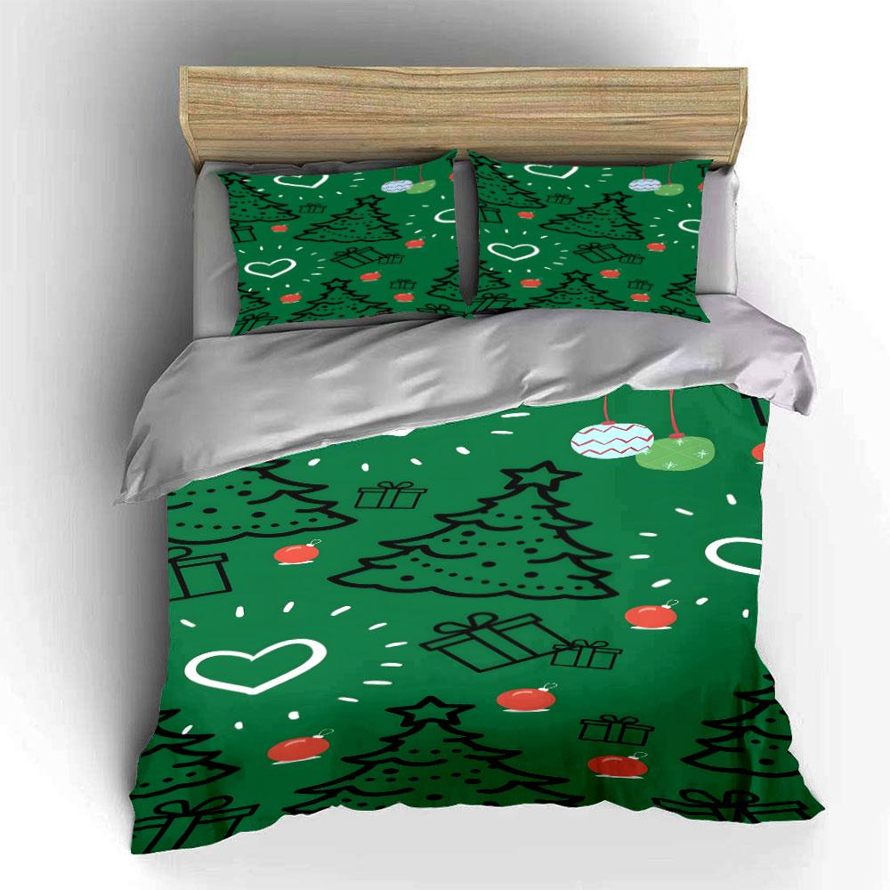 Festive evergreen dreams Bedding sets Duvet cover sets Duvet covers Pillowcases(1*Duvet Cover 2*Pillowcases without duvet insert)