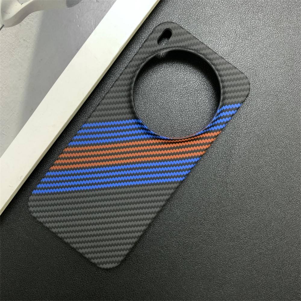 Slim Carbon Fiber Stripes Texture PC Frameless Phone Case For VIVO X300 X200 X100 S Pro Mini Ultra Heat Dissipation Cover