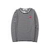 Trendy Brand New Japanese CJB Play Striped Classic Embroidered Boys and Girls Couple Versatile Long-sleeved Top