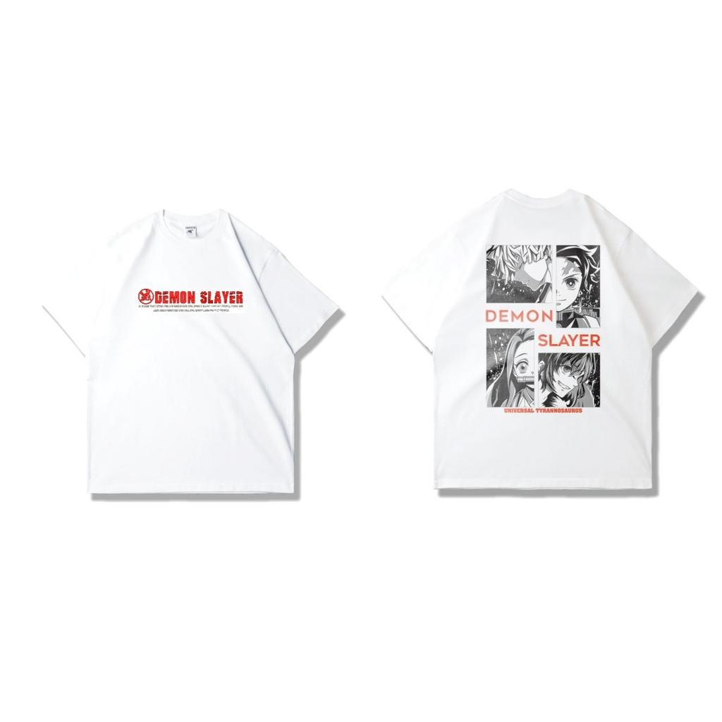 Demon Slayer Ghost Slayer Blade Short Sleeve T-Shirt Crew Neck Print Summer New Men's and Women's Streetwear