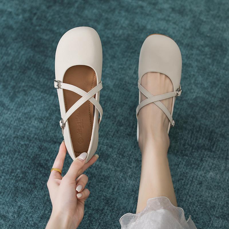 Mary Jane shoes women's pearl small fragrant shoes soft sole silver light mouth pregnant women single shoes women