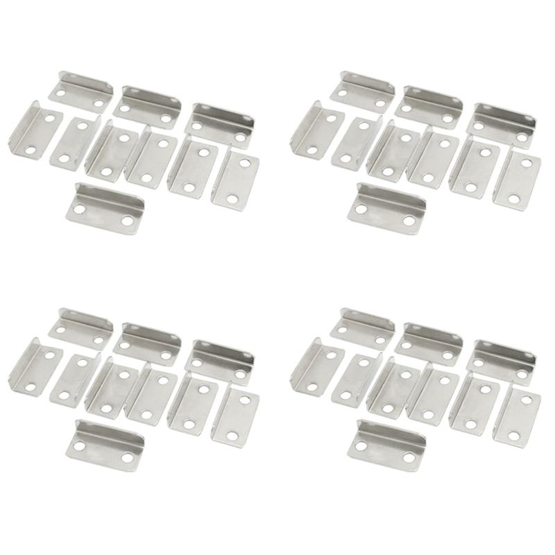 

ABUL-40 Pcs Home Office Silver Tone Metal Right Angle Drawer Lock Strike Plate