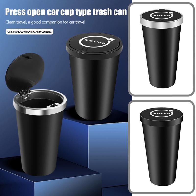 Car Center Console Storage Trash Can Cup Holder Garbage Bin For Volvo AWD XC60 S40 XC40 XC90 C30 C70 S60 S80 S90 T6 V40 V50 BO7