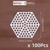 100pc Handmade Hexagon Weaving Mesh Pattern Accessory Kit, Plastic Weaving Template Board for DIY Crochet Customized Bag/Wallet