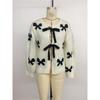 Autumn Women Sweater Ladies Tops Lace-up Bow Pattern Women's Sweater Cardigan Top