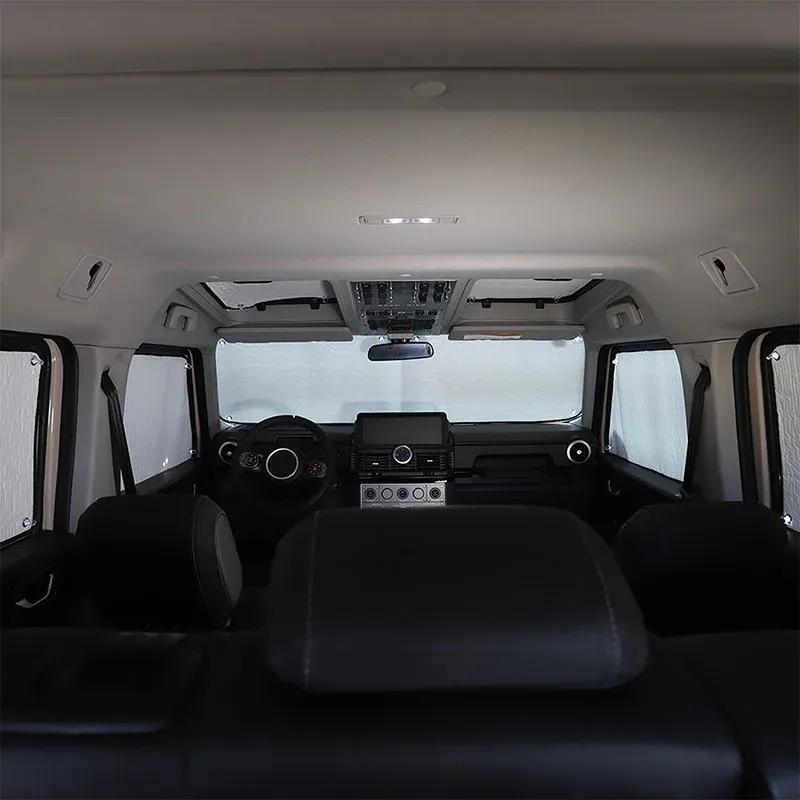 Car Full Window Sunshade Kit Privacy Sunvisor Trim For Ineos Grenadier 2020-2024 Car Styling Silver Windshield Pad Accessories