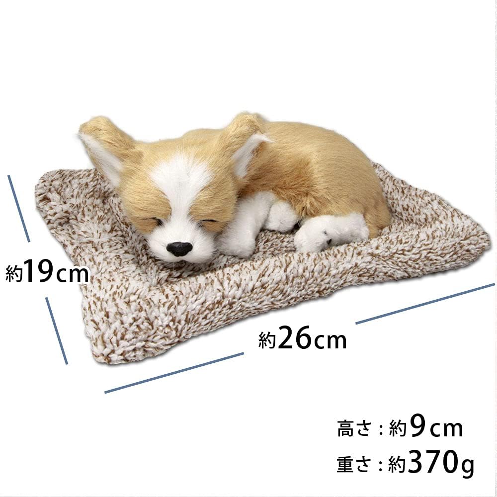 TATOTTE Realistic Plush Dog Figurine with a Cute Sleeping Activated Charcoal Soothing Decor Face, Included, (Chihuahua CR)