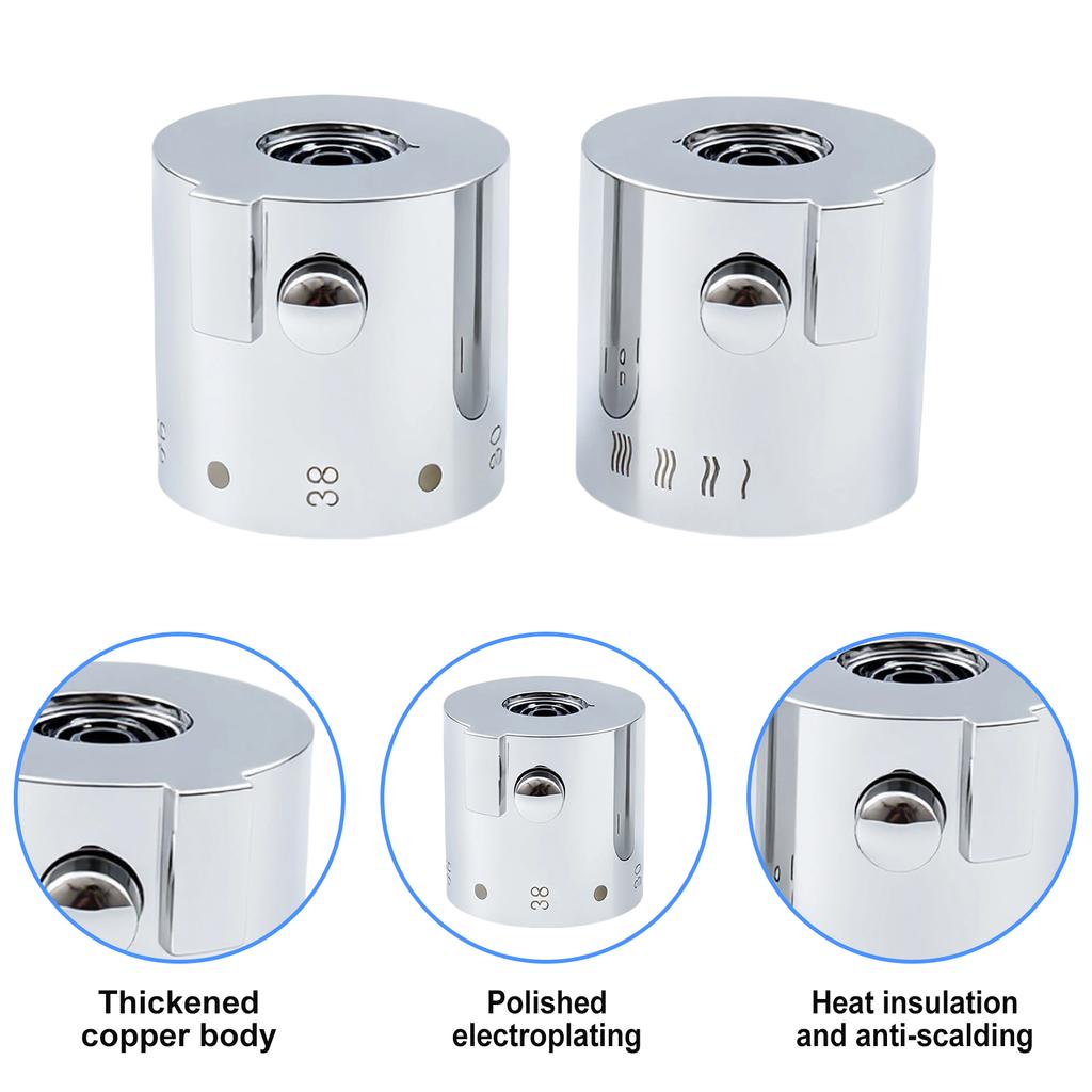 Temperature Control Knob Handles Bath Shower Mixer Control Handle Bathroom Faucets Thermostats Accessories Enduring