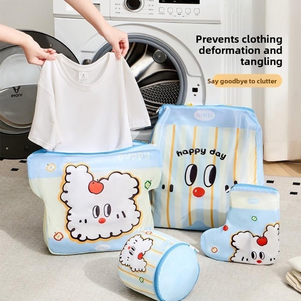 4pcs /set Thickened Laundry Bag Fine Mesh Travel Clothes Organizer Lingerie Wash Bags  Bedroom